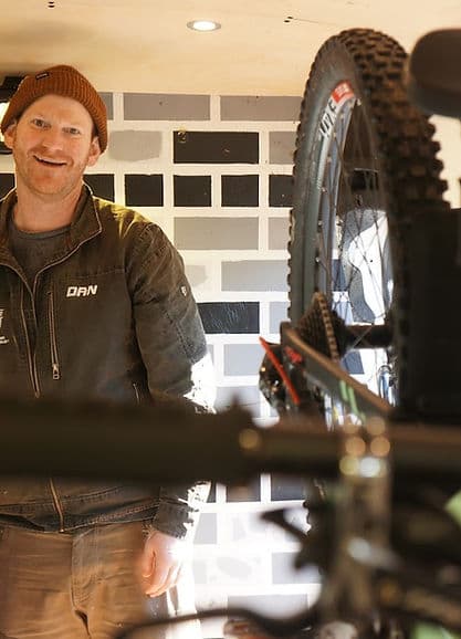 Dan Shell in the Shell Bike shop